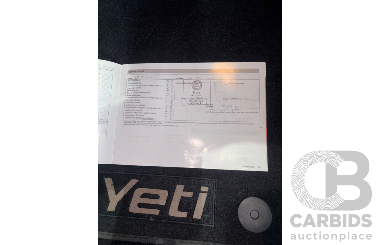 5/2013 Skoda Yeti 77 TSI (4x2) 5L MY13 4d Wagon Red Turbo 1.2L