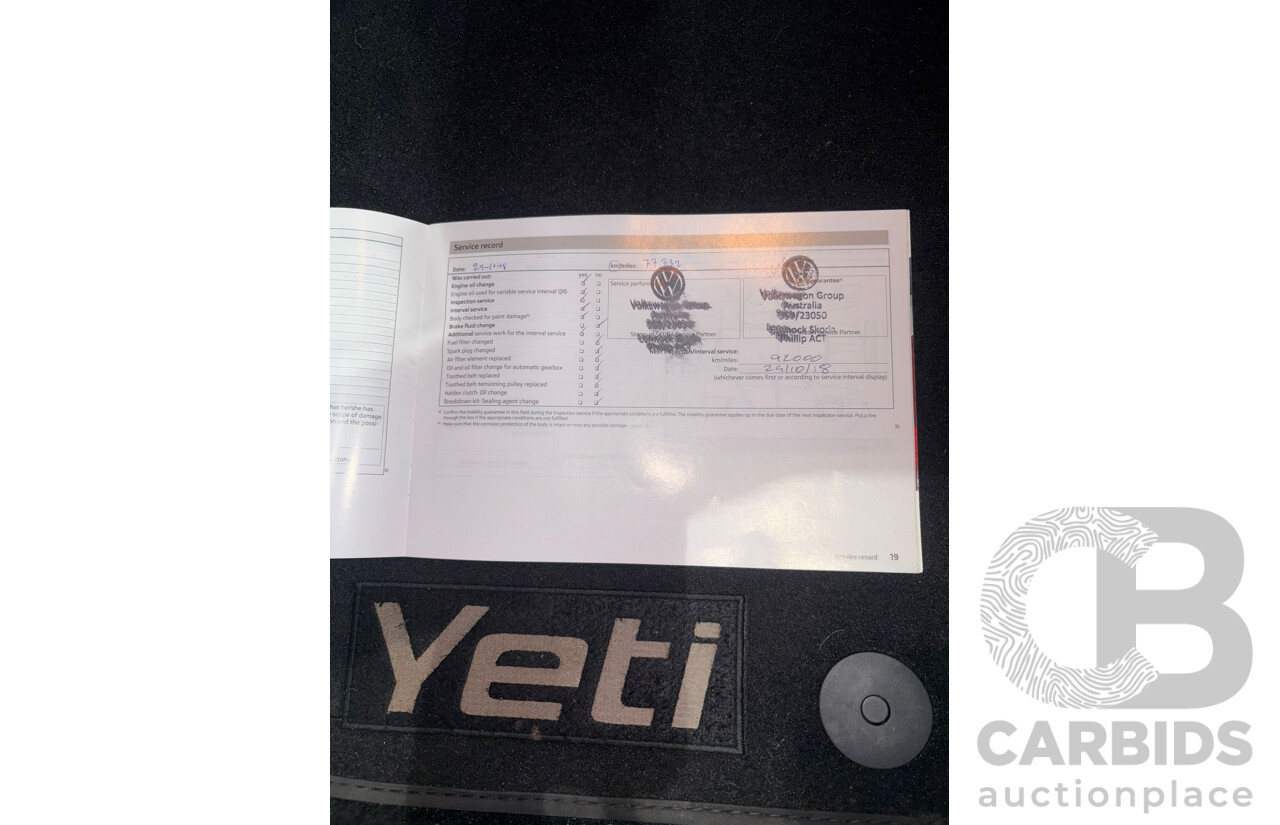 5/2013 Skoda Yeti 77 TSI (4x2) 5L MY13 4d Wagon Red Turbo 1.2L