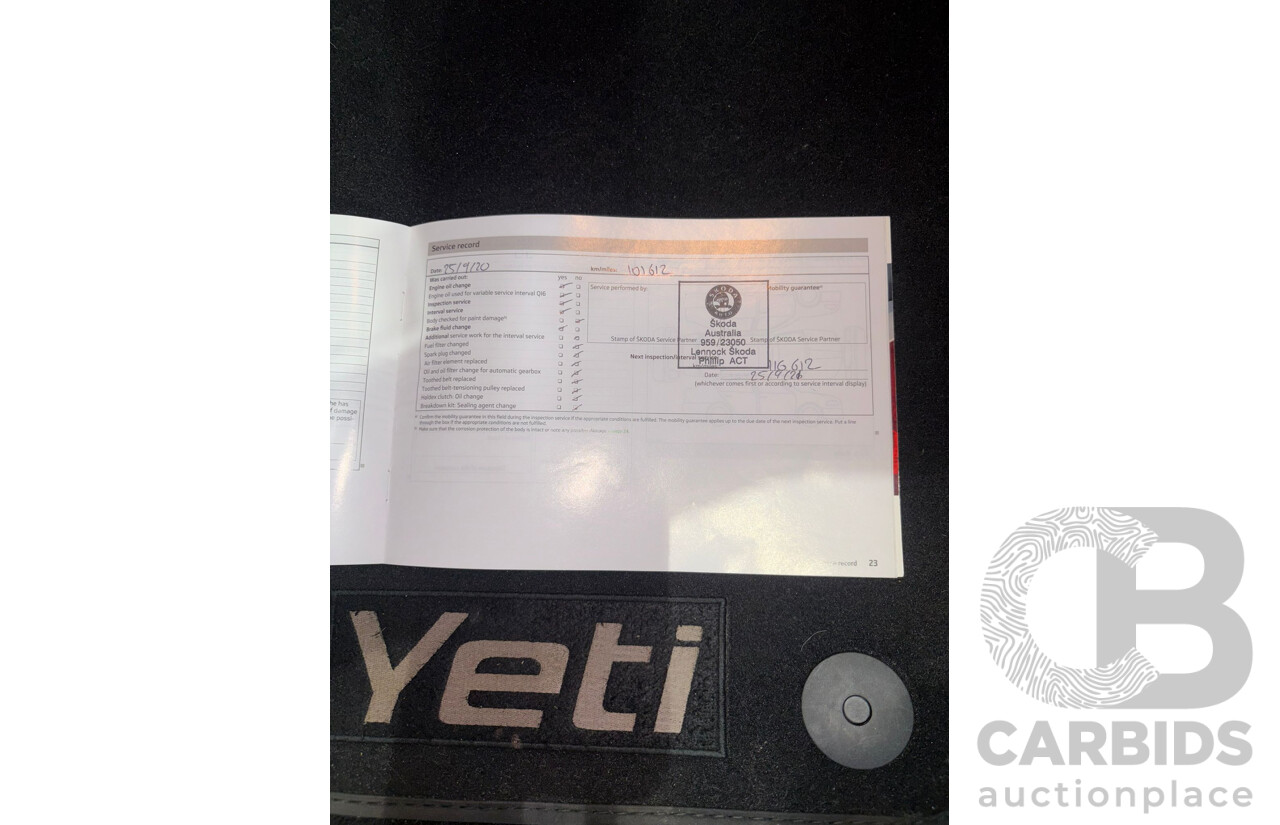 5/2013 Skoda Yeti 77 TSI (4x2) 5L MY13 4d Wagon Red Turbo 1.2L