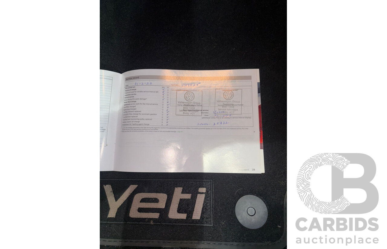 5/2013 Skoda Yeti 77 TSI (4x2) 5L MY13 4d Wagon Red Turbo 1.2L