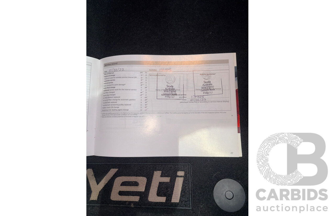 5/2013 Skoda Yeti 77 TSI (4x2) 5L MY13 4d Wagon Red Turbo 1.2L