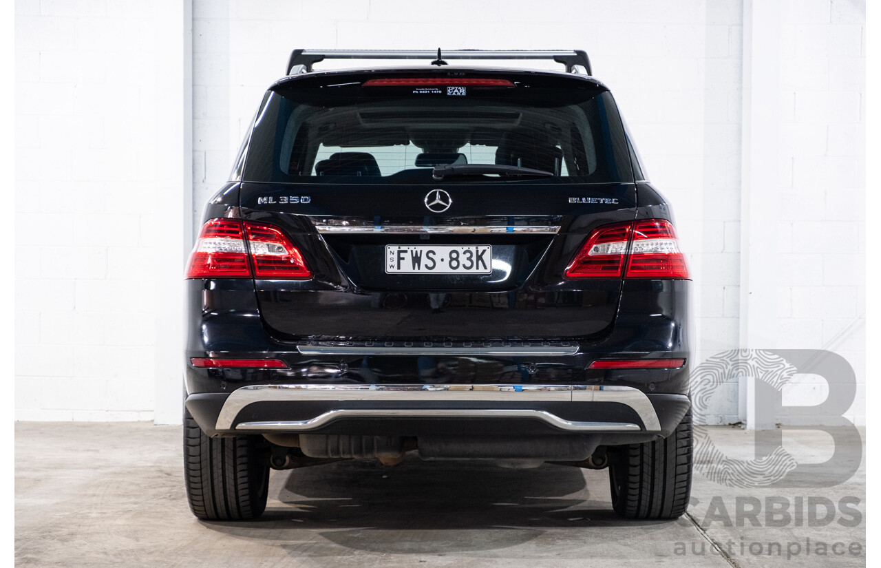4/2012 Mercedes-Benz ML 350 CDI Bluetec (4x4) 166 4d Wagon Obsidian Black Metallic V6 3.0L
