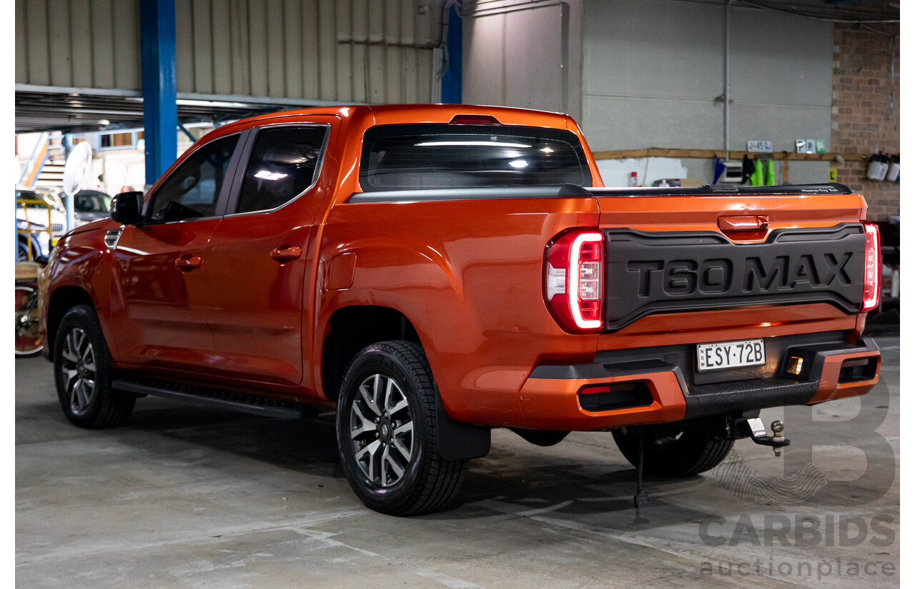 03/2022 LDV T60 Max Luxe (4x4) SK8C Double Cab Utility Maple Leaf Orange Twin Turbo Diesel 2.0L