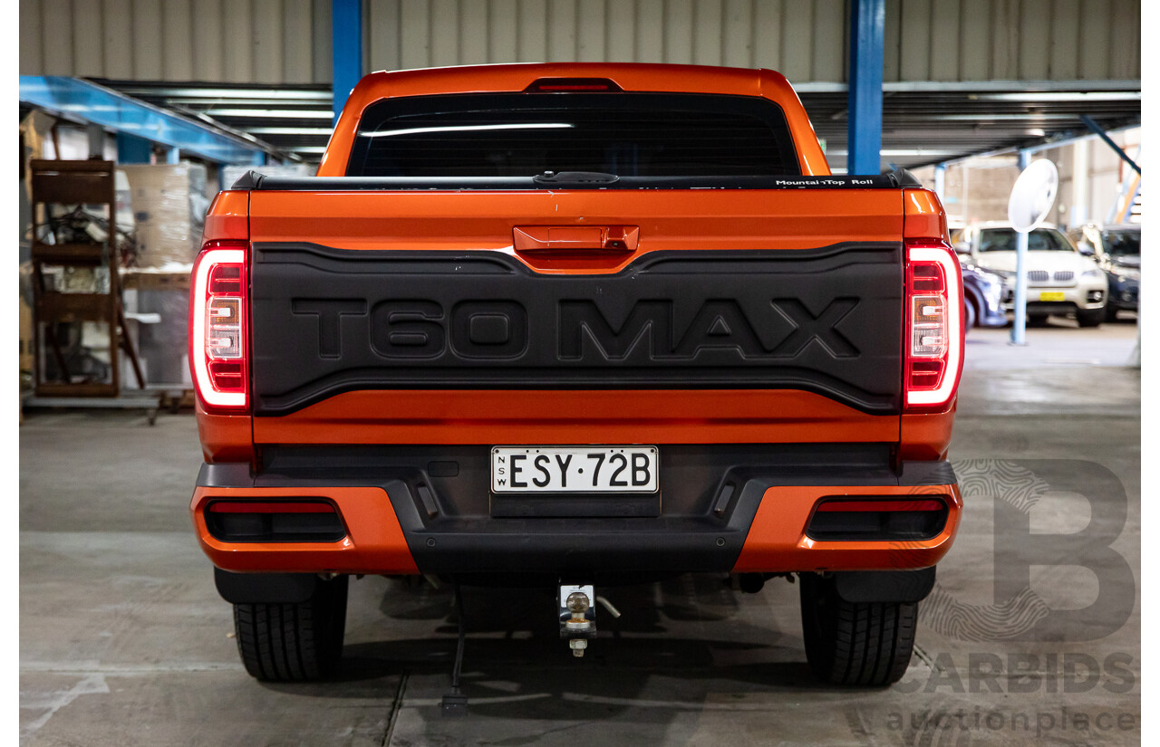 03/2022 LDV T60 Max Luxe (4x4) SK8C Double Cab Utility Maple Leaf Orange Twin Turbo Diesel 2.0L