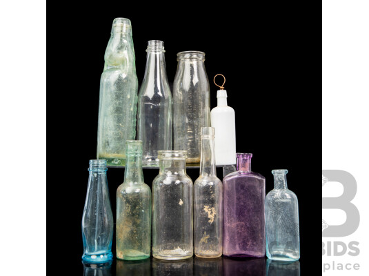1662012 · Collection of Various Vintage Glass Bottles