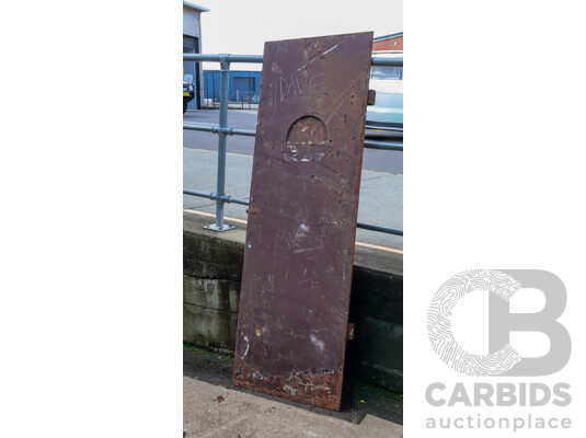 Vintage Cast Iron Gaol Door with Viewing Hatch