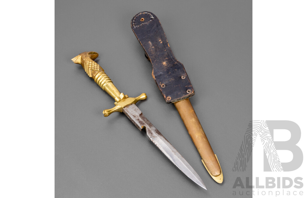 Vintage Indonesian Army Offices Knife and Scabbard