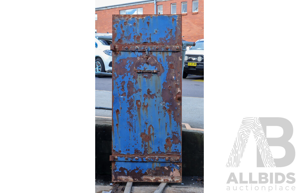 Vintage Cast Iron Gaol Door with Viewing Hatch