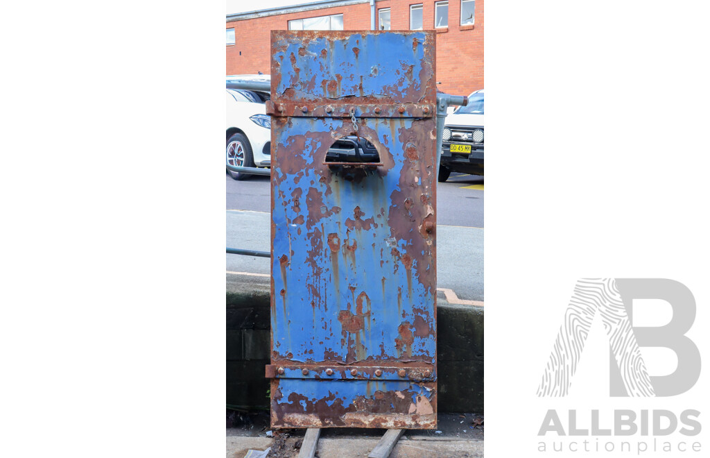 Vintage Cast Iron Gaol Door with Viewing Hatch