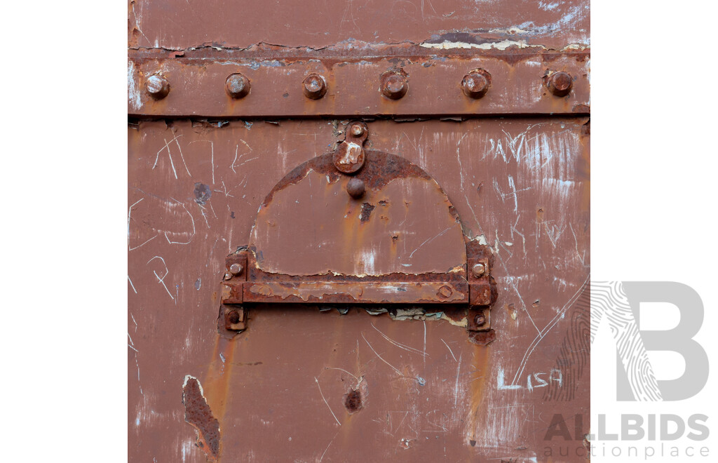 Vintage Cast Iron Gaol Door with Viewing Hatch
