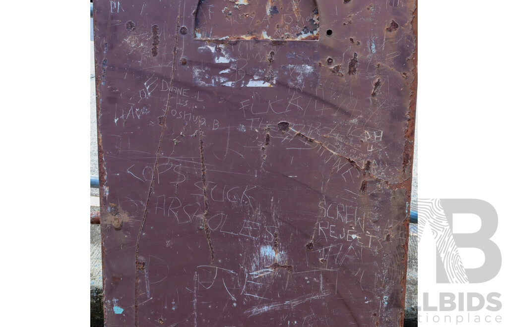 Vintage Cast Iron Gaol Door with Viewing Hatch