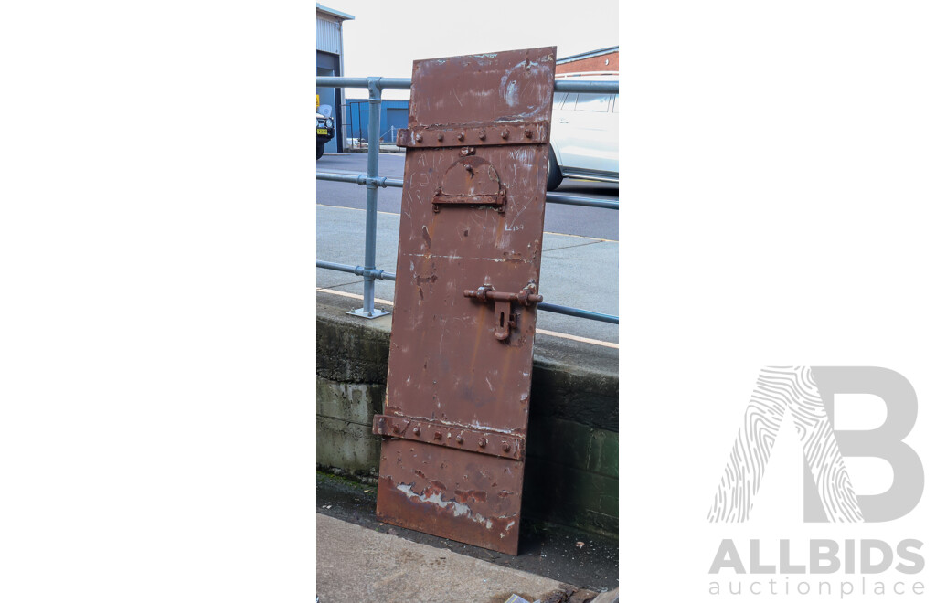 Vintage Cast Iron Gaol Door with Viewing Hatch