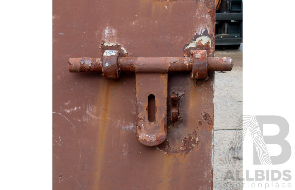 Vintage Cast Iron Gaol Door with Viewing Hatch