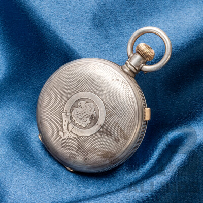 Sterling Silver Pocket Watch by American Waltham Watch Company - Circa 1880