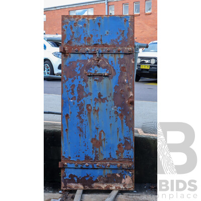 Vintage Cast Iron Gaol Door with Viewing Hatch