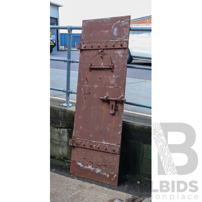 Vintage Cast Iron Gaol Door with Viewing Hatch