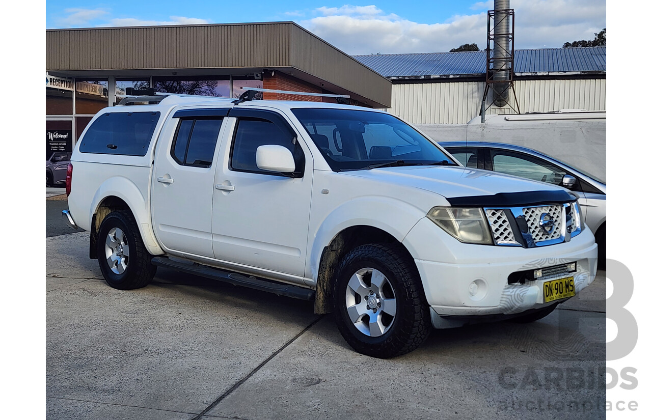 12/2012 Nissan Navara ST (4x4) D40 Dual Cab P/Up White 2.5L
