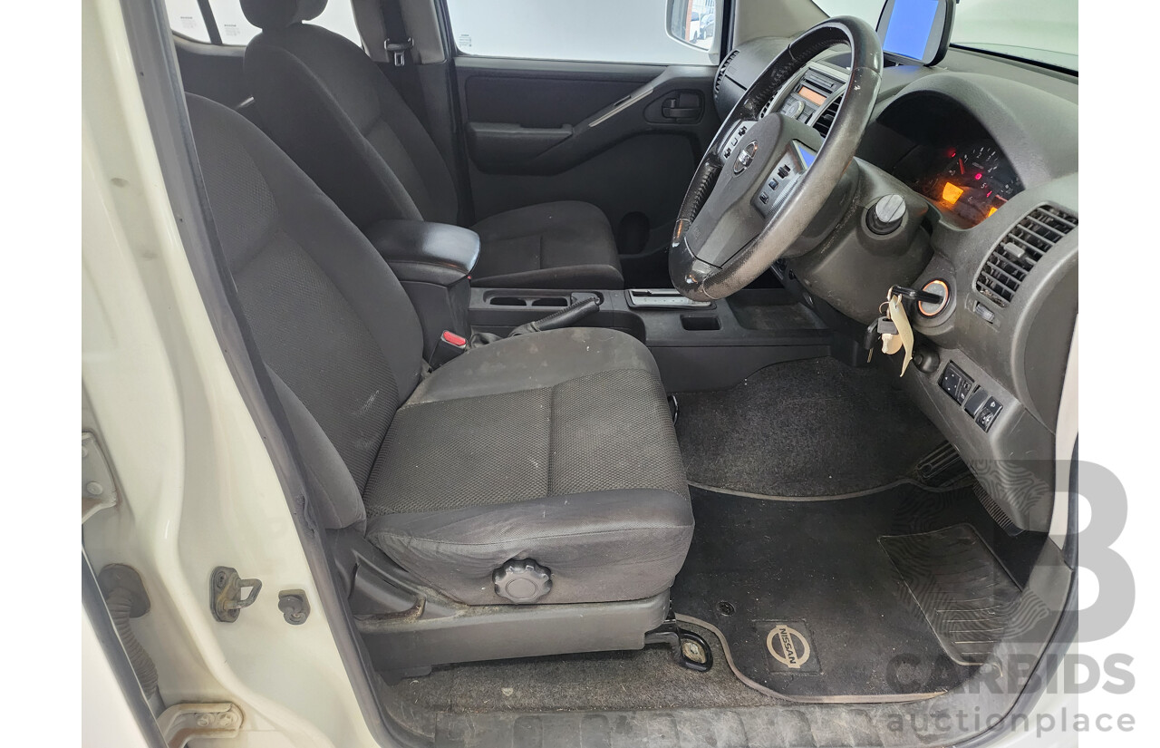 12/2012 Nissan Navara ST (4x4) D40 Dual Cab P/Up White 2.5L