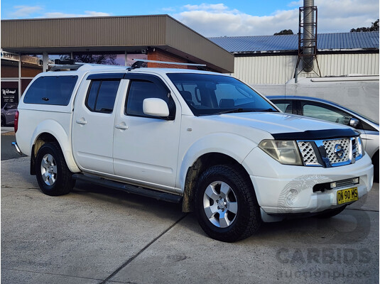 12/2012 Nissan Navara ST (4x4) D40 Dual Cab P/Up White 2.5L