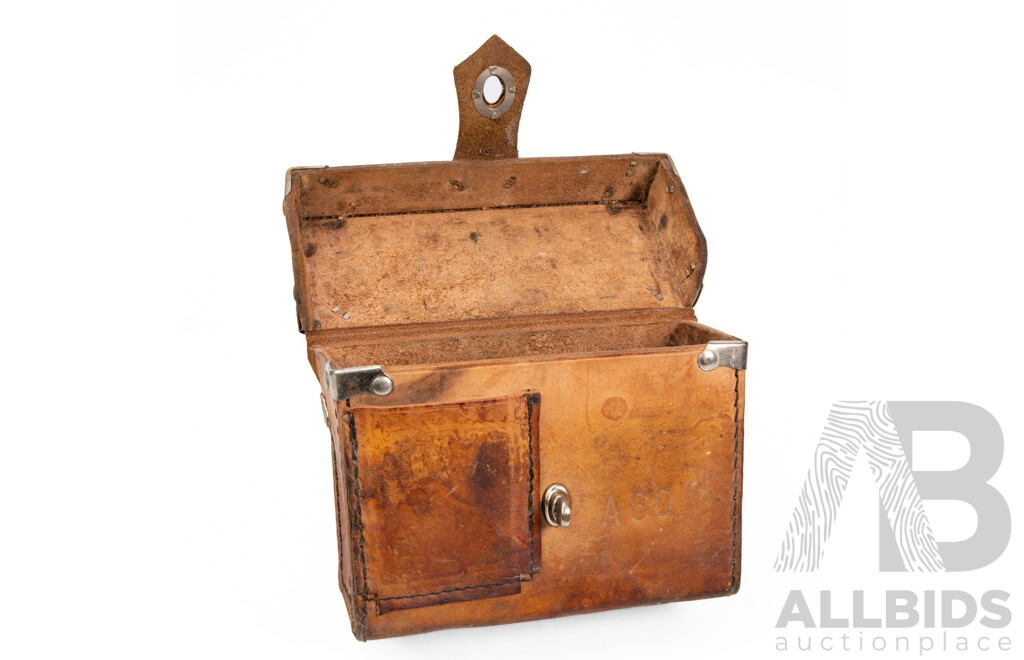 Vintage Military Billy in Leather Case and Small Satchel