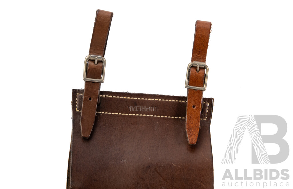 Vintage Military Billy in Leather Case and Small Satchel