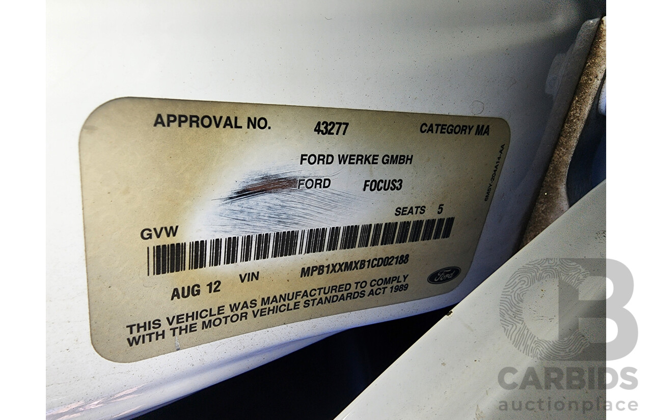 8/2012 Ford Focus Titanium LW 5d Hatchback White 2.0L