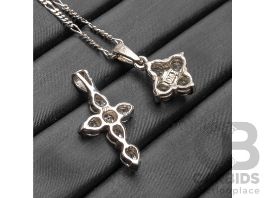 1662687 · 925 Sterling Silver Necklace & (2) Pendants. Length - 40.5cms
