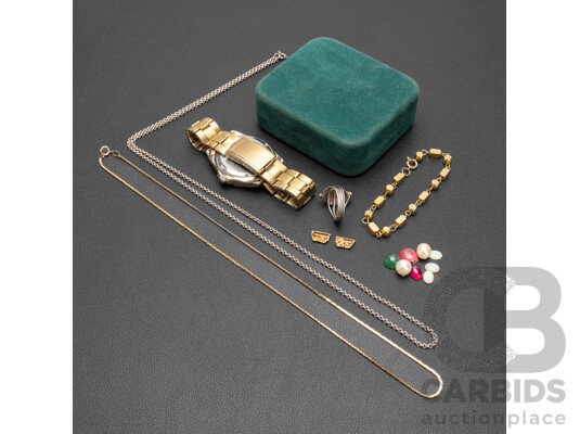 Collection of Gold, Sterling Silver & Gold Tone Jewellery