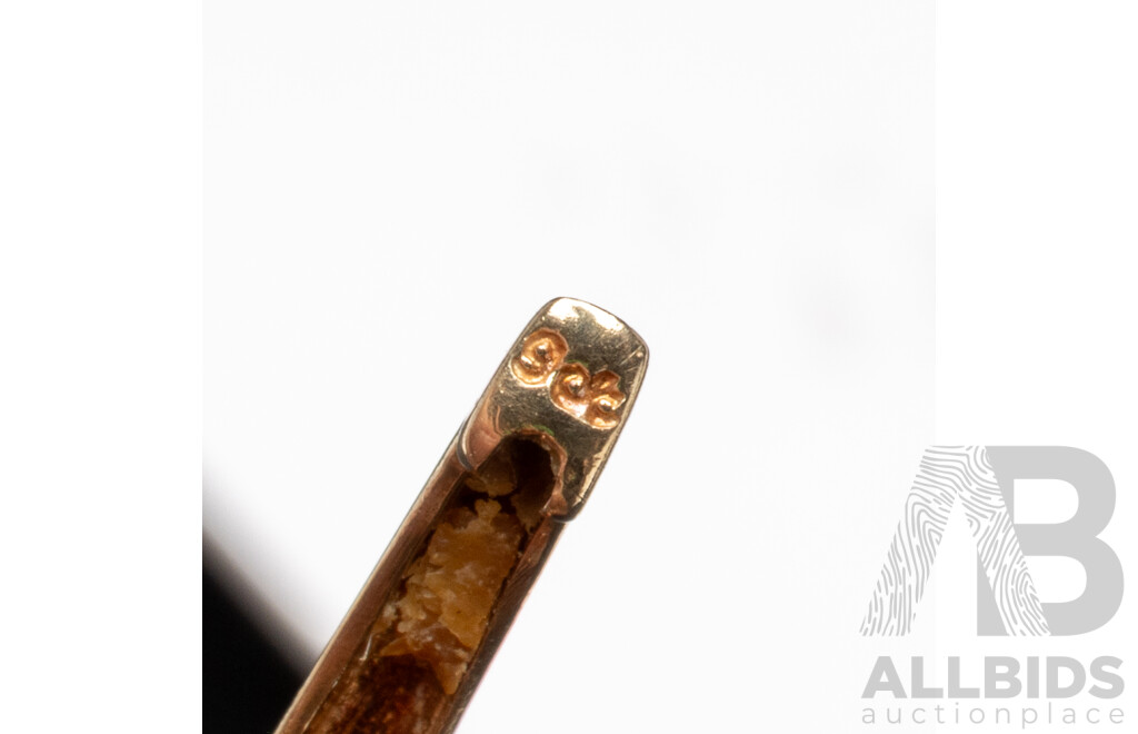 Pair of 9ct Yellow Gold Earrings with Diamonds - 2.31gms