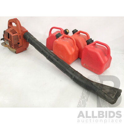 Dolmar (PB-250) Petrol Powered Leaf Blower with 5L Petrol Containers