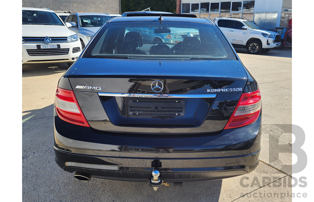 12/2009 Mercedes-Benz C200 Kompressor Avantgarde W204 4d Sedan Black 1.8L