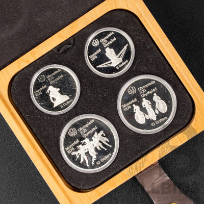 Canada 1976 Four Silver Proof Coin Set, Montreal Olympic Games .925