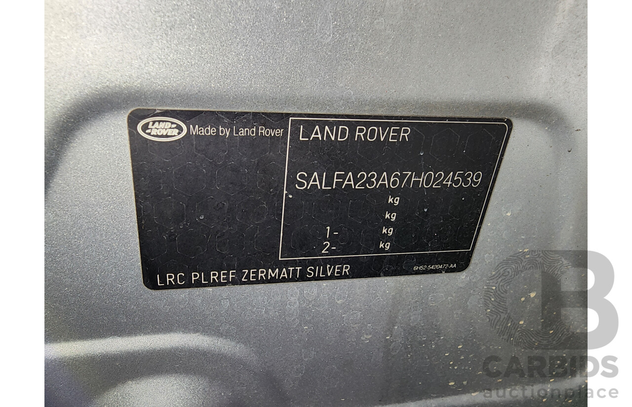 7/2007 Land Rover Freelander 2 SE (4x4) LF 4d Wagon Silver 3.2L
