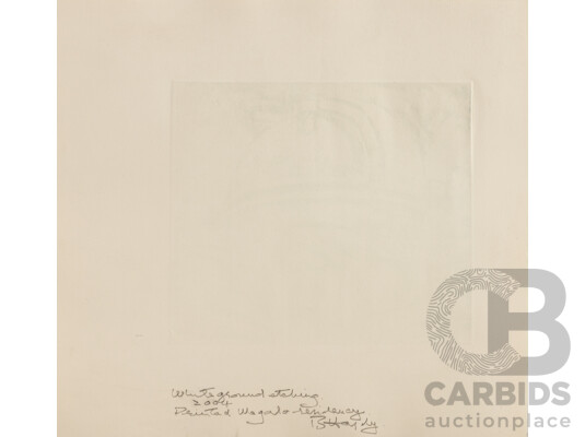 Bernard Hardy (20th Century, Australian, 1941-), Observatory (2004), Original Signed Artist's Proof White Ground Etching, 26H x 27W cm (sheet)