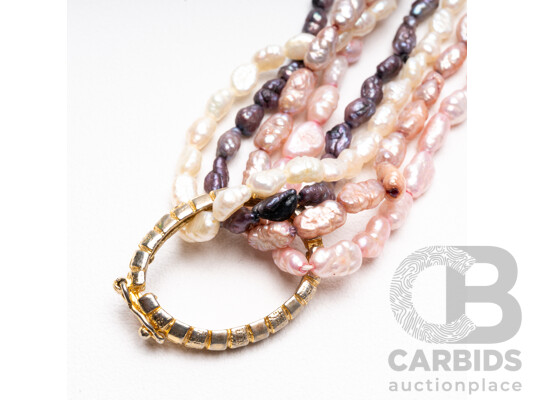 Collection of Freshwater Rice Pearl Necklaces - Lot of 4
