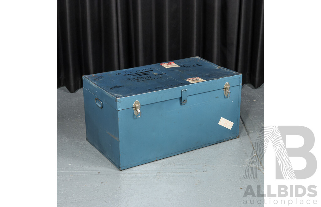 Vintage Metal Storage Trunk