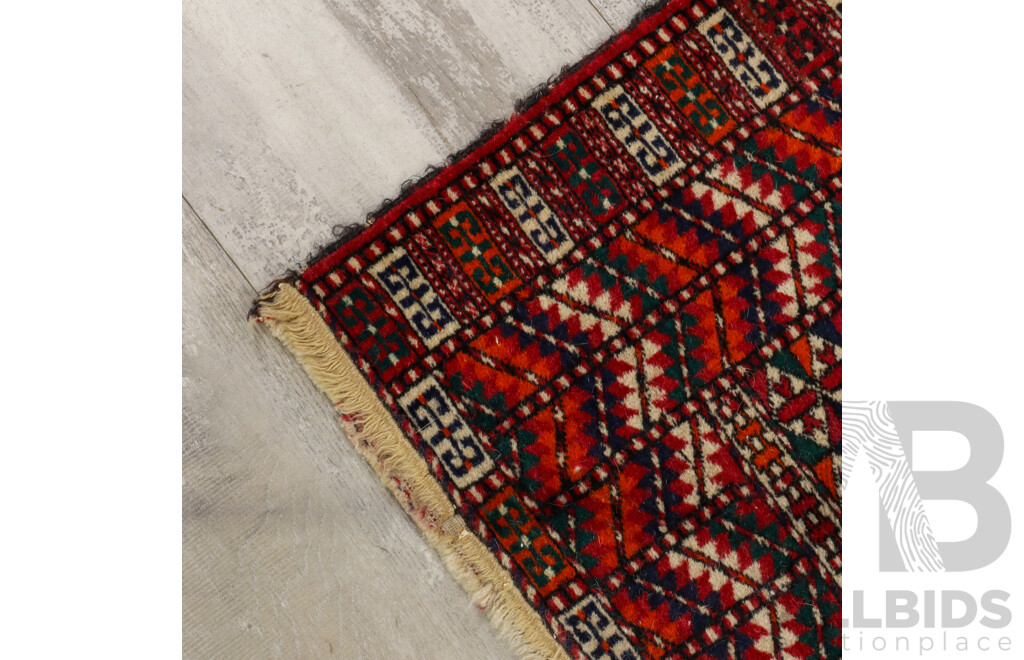 Hand Knotted Tekke Turkmen Ensi Prayer Rug