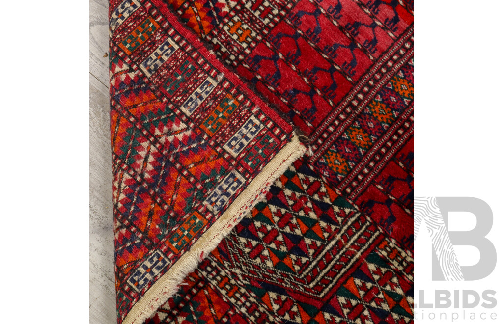 Hand Knotted Tekke Turkmen Ensi Prayer Rug