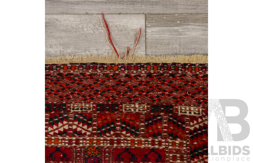 Hand Knotted Tekke Turkmen Ensi Prayer Rug