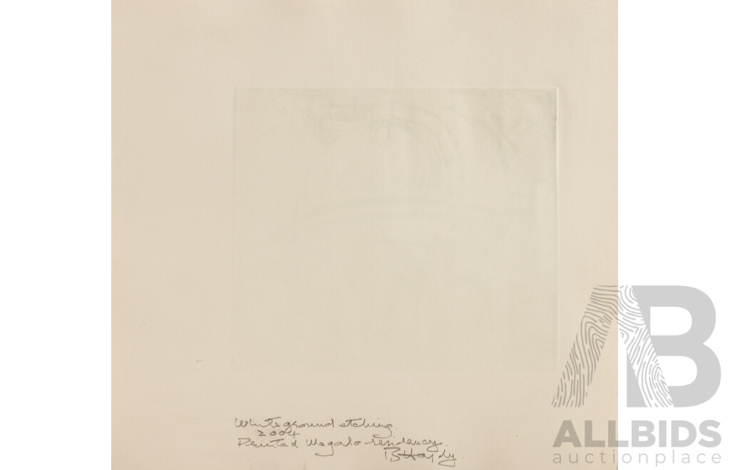 Bernard Hardy (20th Century, Australian, 1941-), Observatory (2004), Original Signed Artist's Proof White Ground Etching, 26H x 27W cm (sheet)