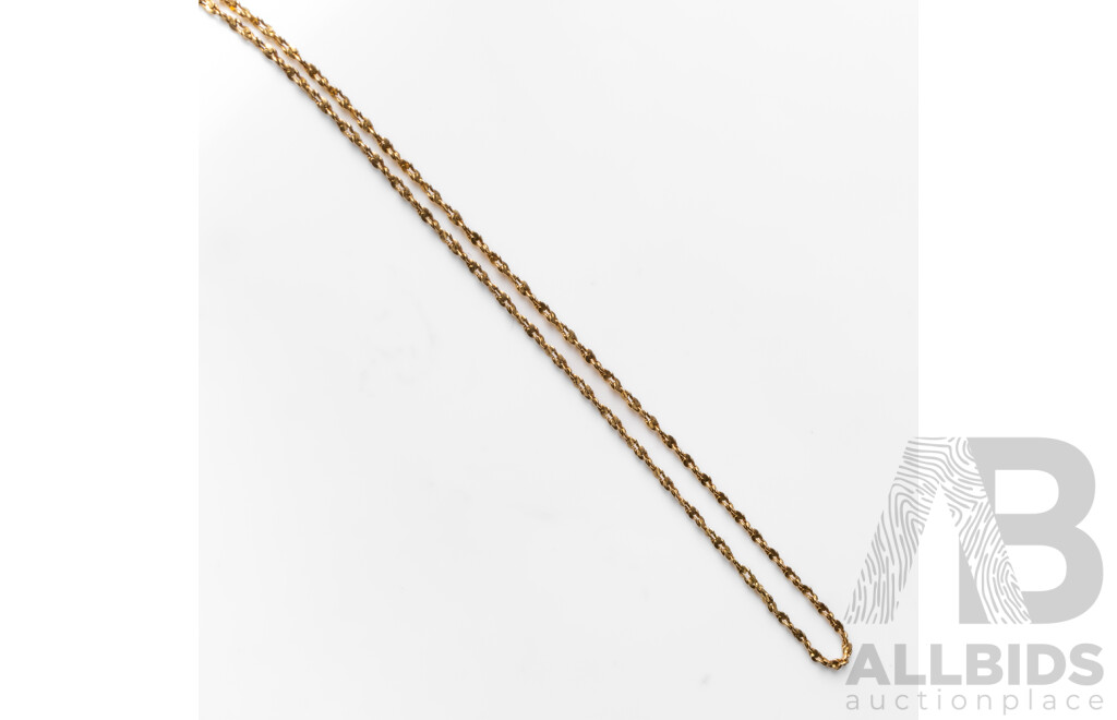 18ct Yellow Gold Singapore Chain. Length - 44cms