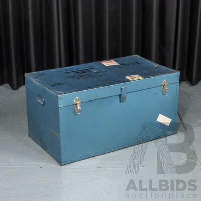 Vintage Metal Storage Trunk
