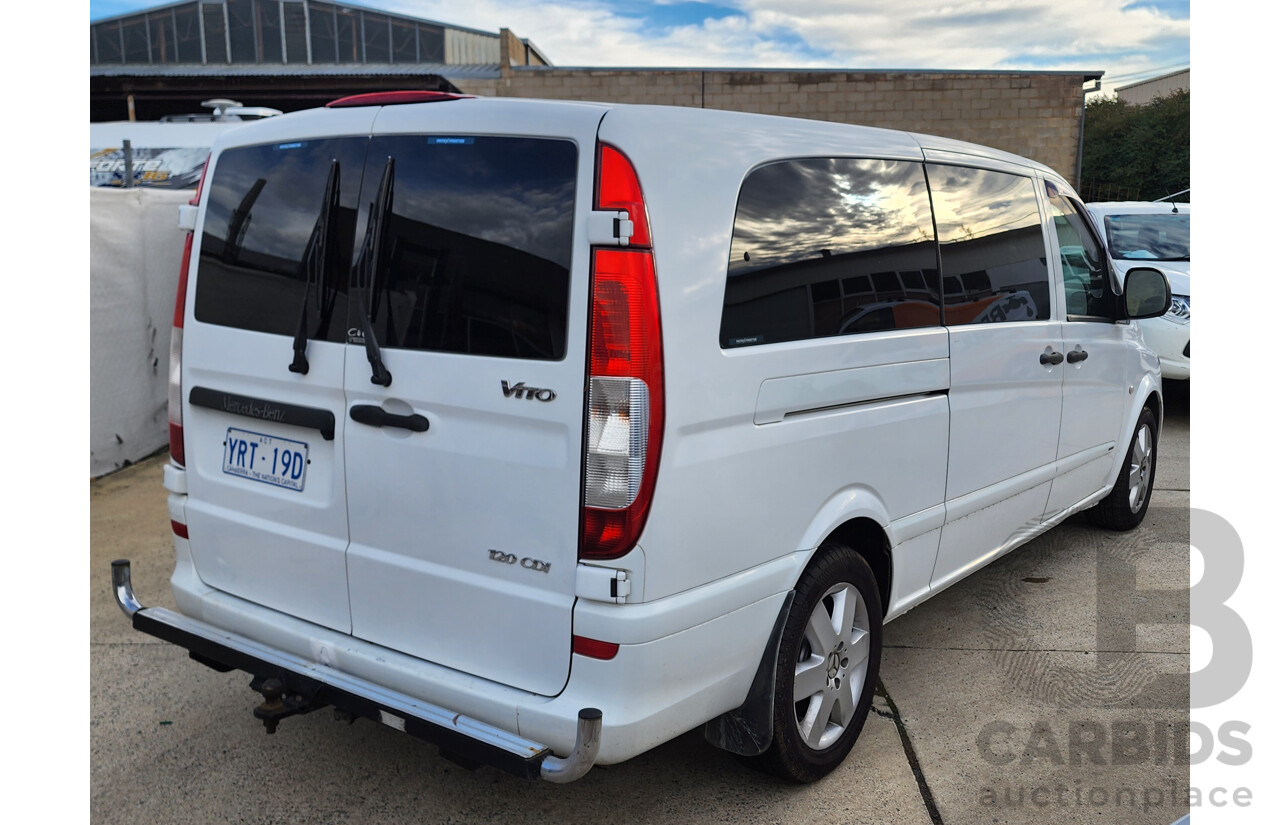 12/2008 Mercedes-Benz Vito 120cdi Extra LONG MY08 2d Van White 3.0L