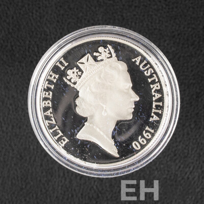 Australian RAM 1990 Silver Piedfort Ten Dollar Coin, Birds of Australia, Cockatoo .925