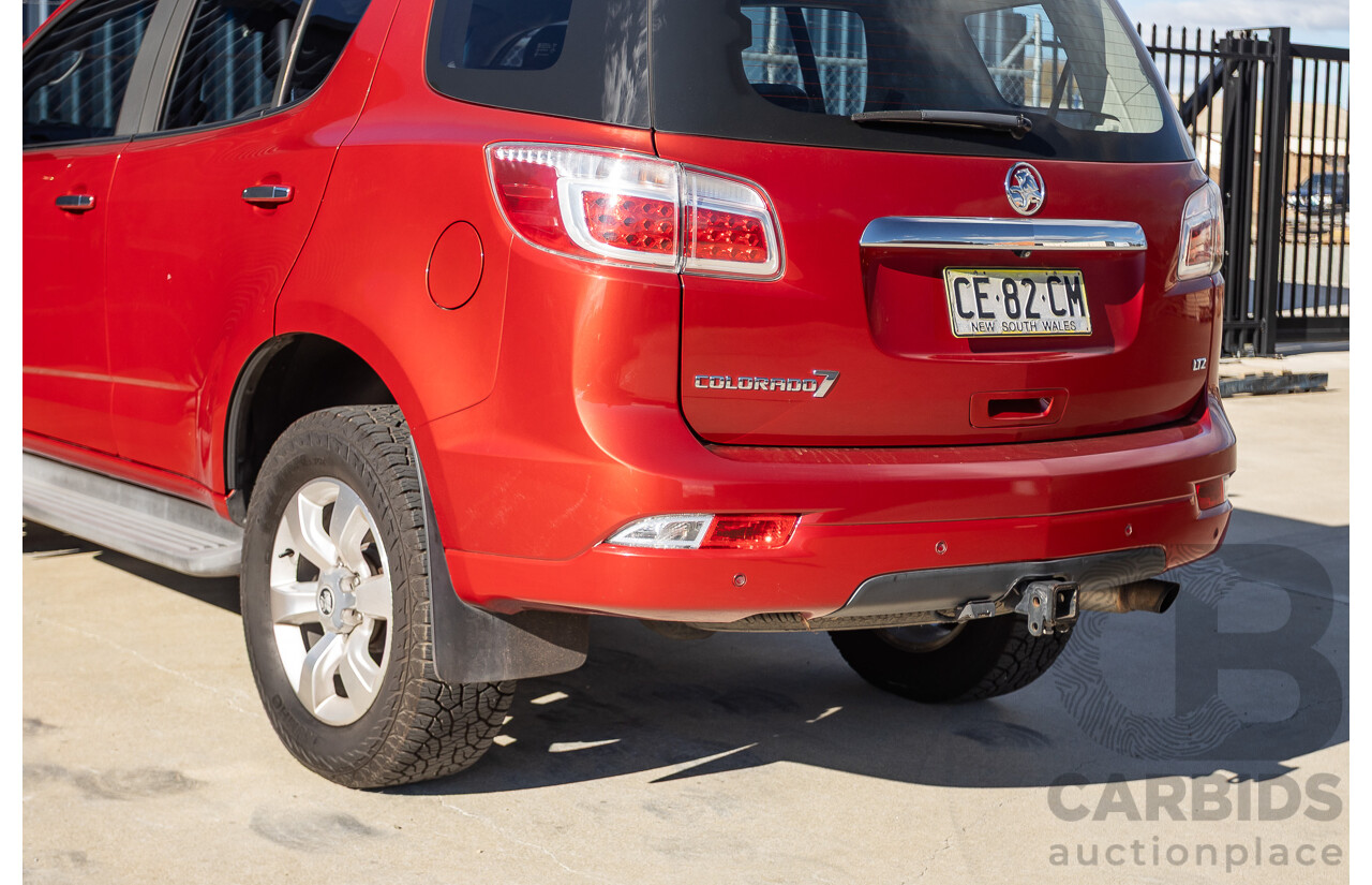 07/2015 Holden Colorado 7 LTZ (4x4) RG MY16 4D Wagon Solar Red Turbo Diesel  2.8L