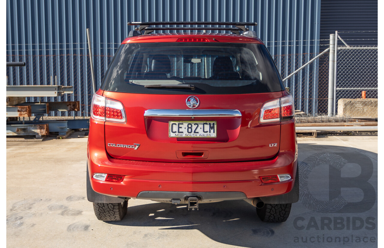 07/2015 Holden Colorado 7 LTZ (4x4) RG MY16 4D Wagon Solar Red Turbo Diesel  2.8L