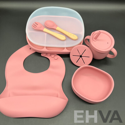 Silicone Baby Feeding Set with Gift Box - Lot of 10