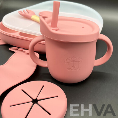 Silicone Baby Feeding Set with Gift Box - Lot of 10
