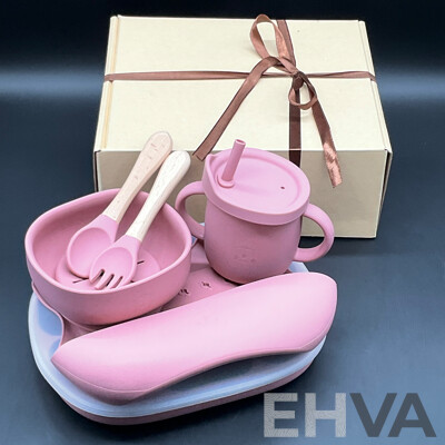Silicone Baby Feeding Set with Gift Box - Lot of 10