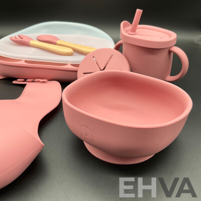 Silicone Baby Feeding Set with Gift Box - Lot of 10